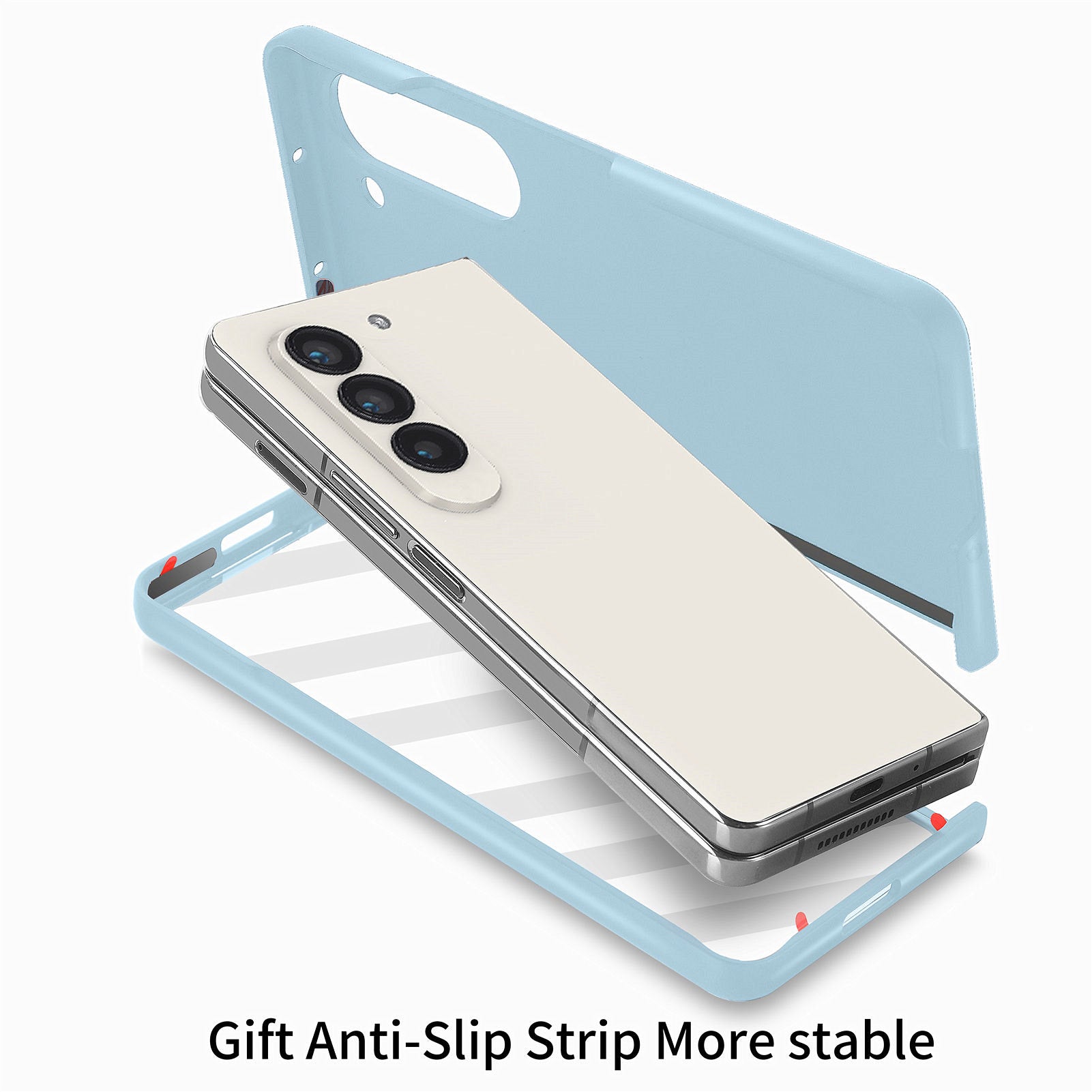 For Samsung Galaxy Z Fold5 5G Hard PC Skin-touch Phone Case Wristband Anti-drop Cover with Tempered Glass Film For Samsung Galaxy Z Fold5 5G Hard PC Skin-touch Phone Case Wristband Anti-drop Cover with Tempered Glass Film